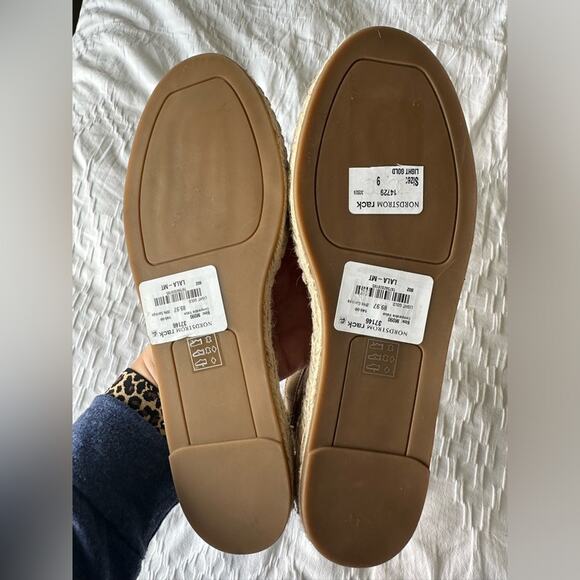 Eileen Fisher Lala Espadrille Flat In Light Gold Size 9 NWT $195 MSRP - Picture 4 of 8